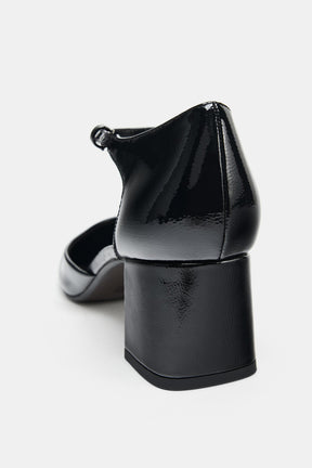Faux-Patent Mary Jane Shoes