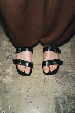 DOUBLE BUCKLE SANDALS