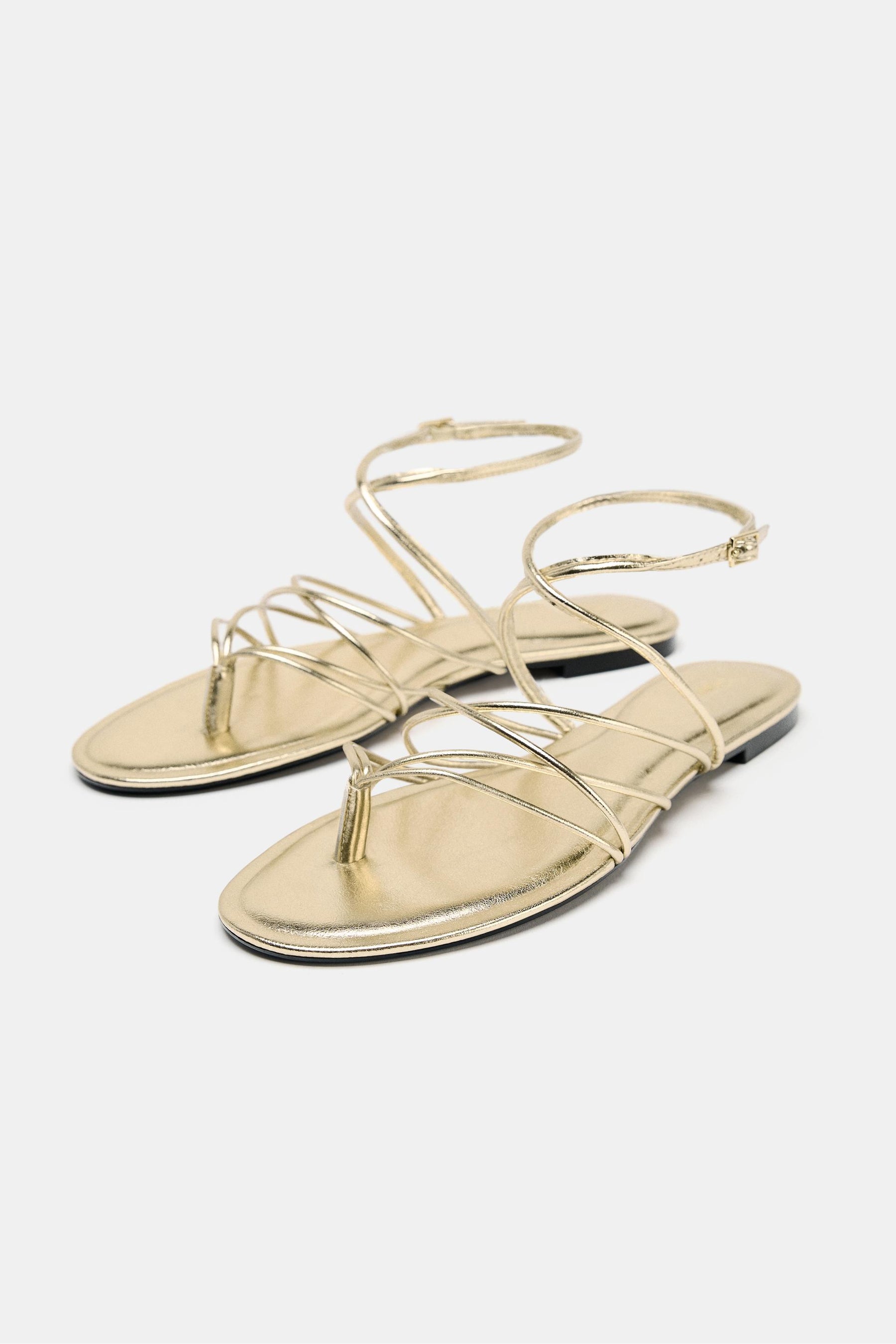 Gold Strap Sandals
