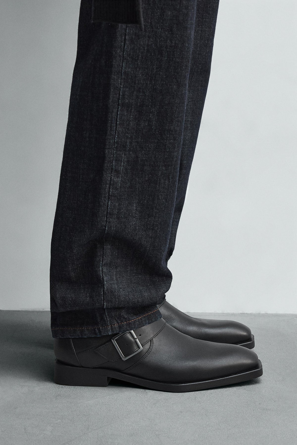 LEATHER BUCKLE BOOTS - Image 1