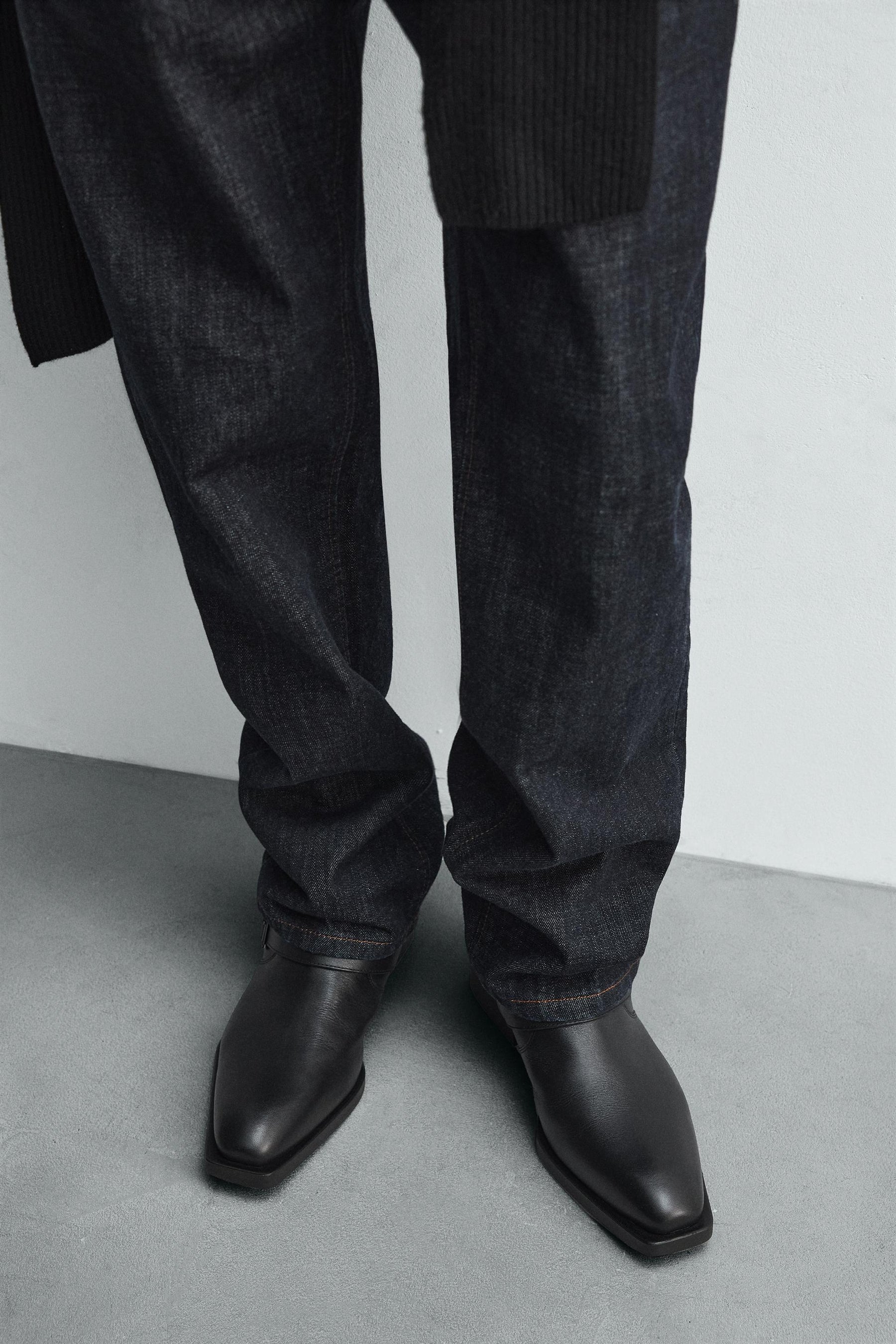 LEATHER BUCKLE BOOTS - Image 3