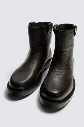 Wide Sole Leather Boots