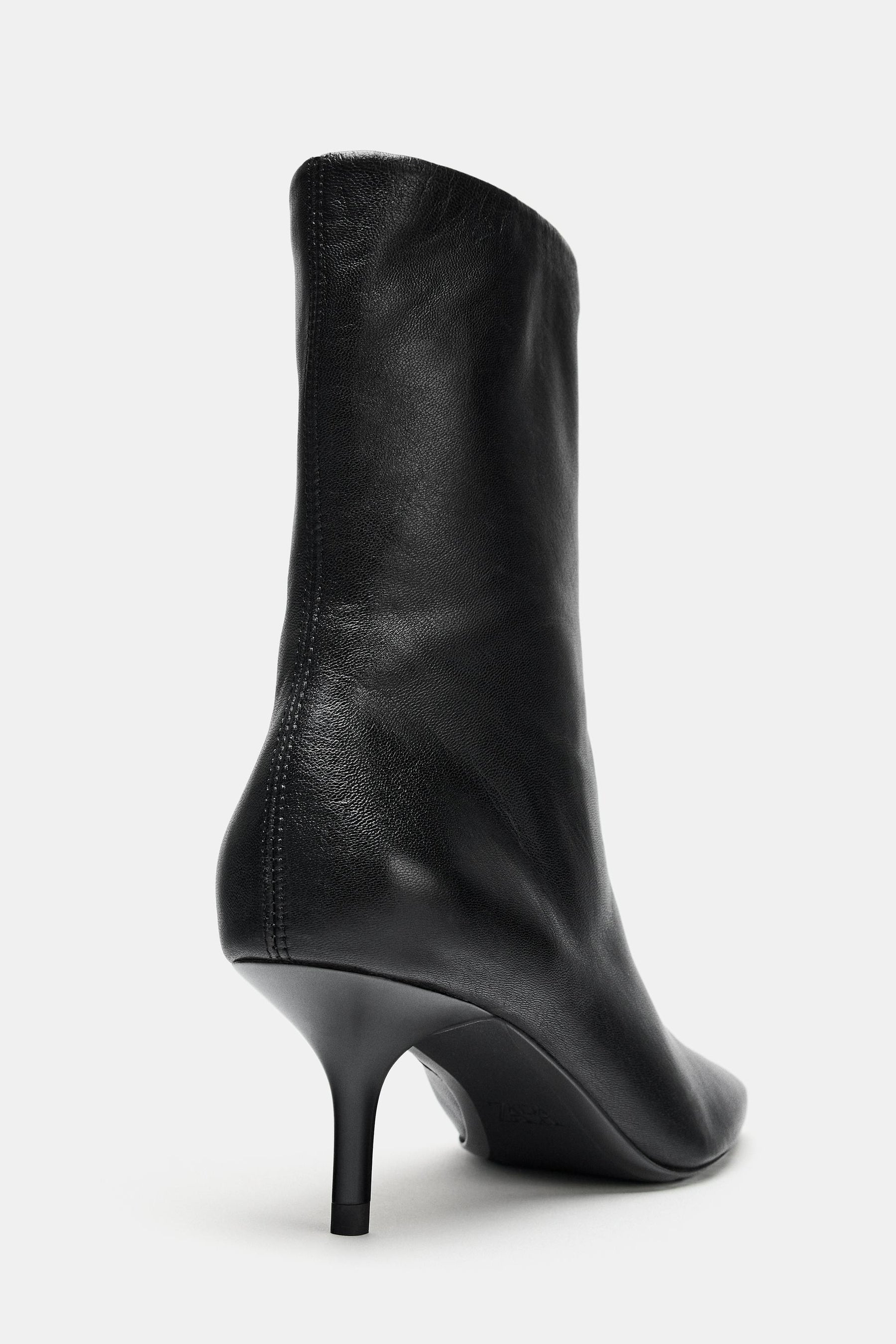 Leather Stiletto Ankle Boots