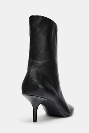 Leather Stiletto Ankle Boots