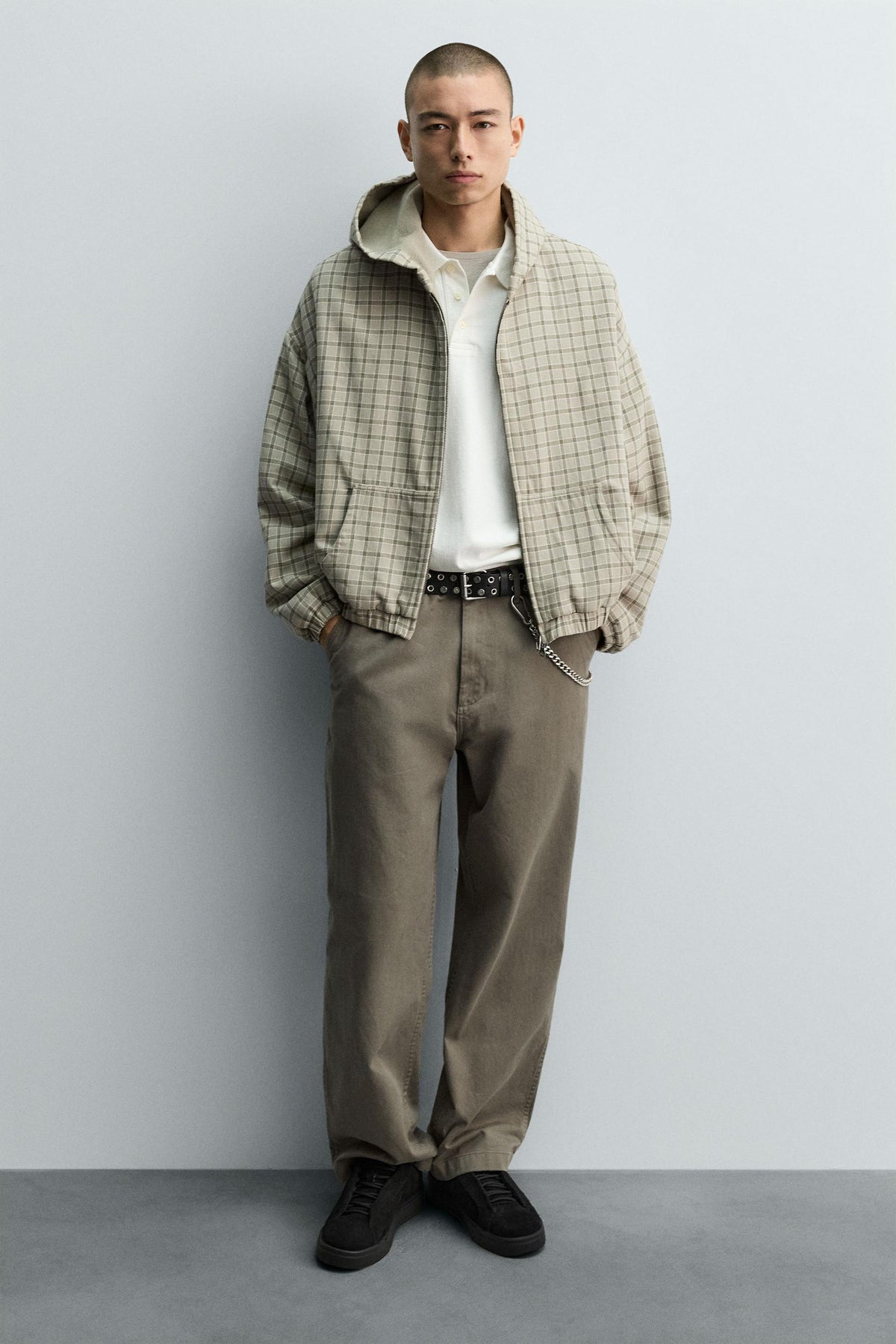 MONOCHROME LEATHER TRAINERS - Image 2