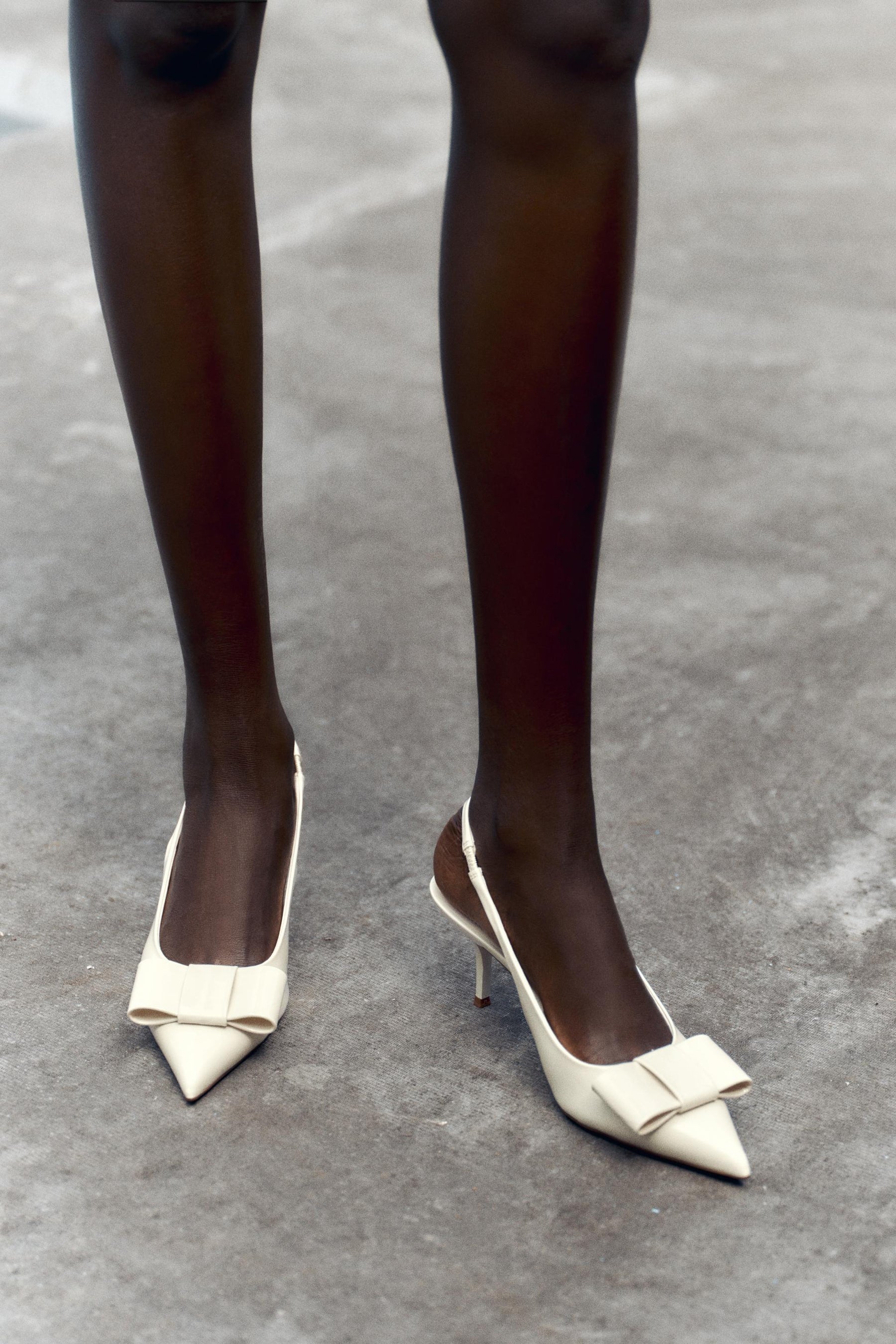 Slingback Heels with Bow