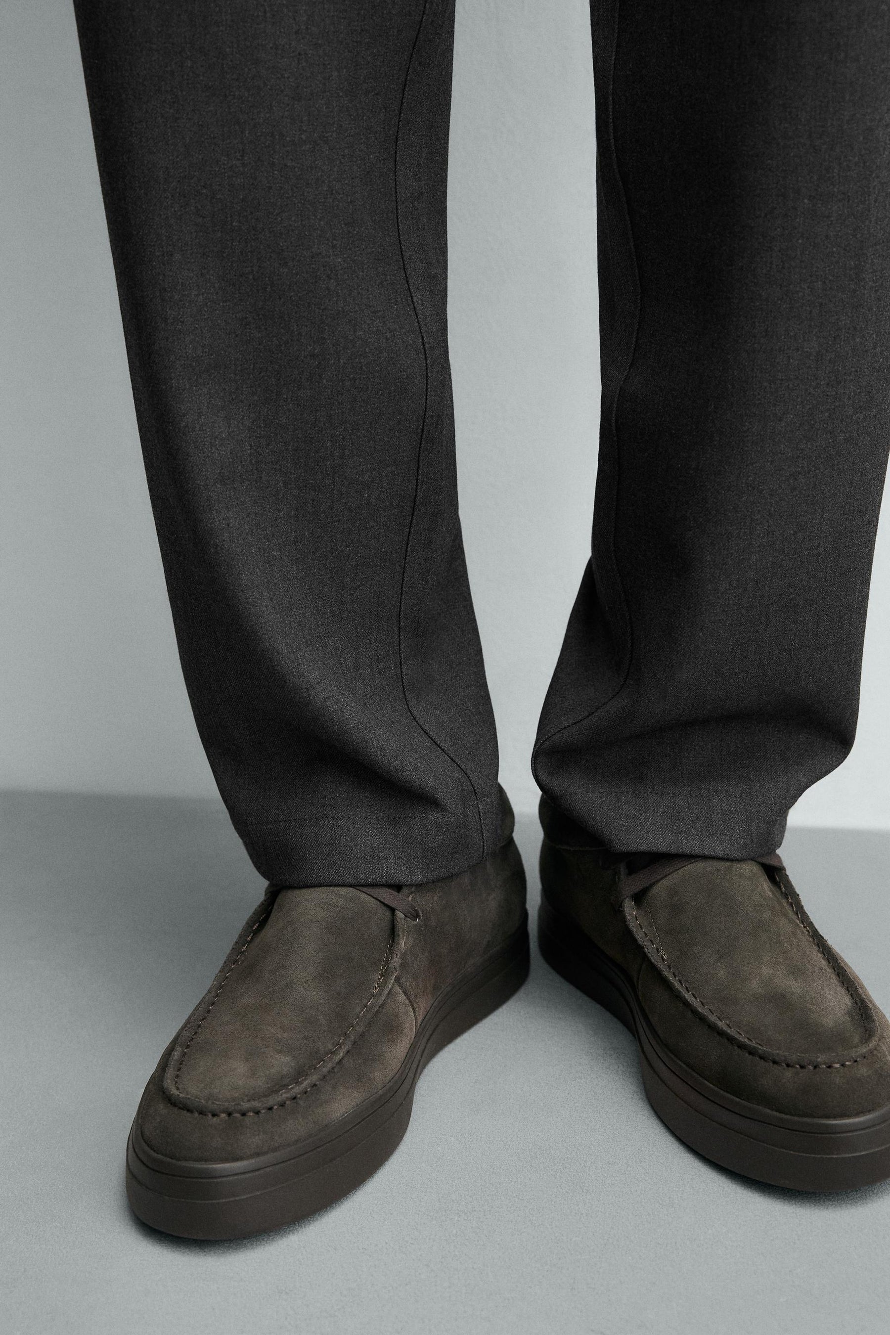 LEATHER MOC TOE SHOES - Image 3