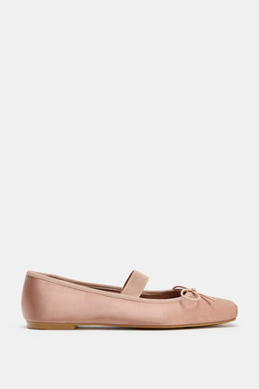 Satin Ballet Flats with