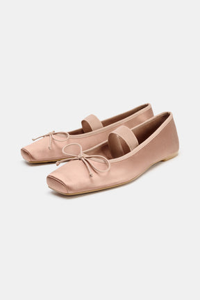 Satin Ballet Flats with
