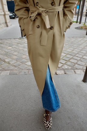 PRINTED LEATHER BALLET FLATS