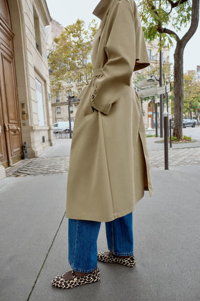 PRINTED LEATHER BALLET FLATS