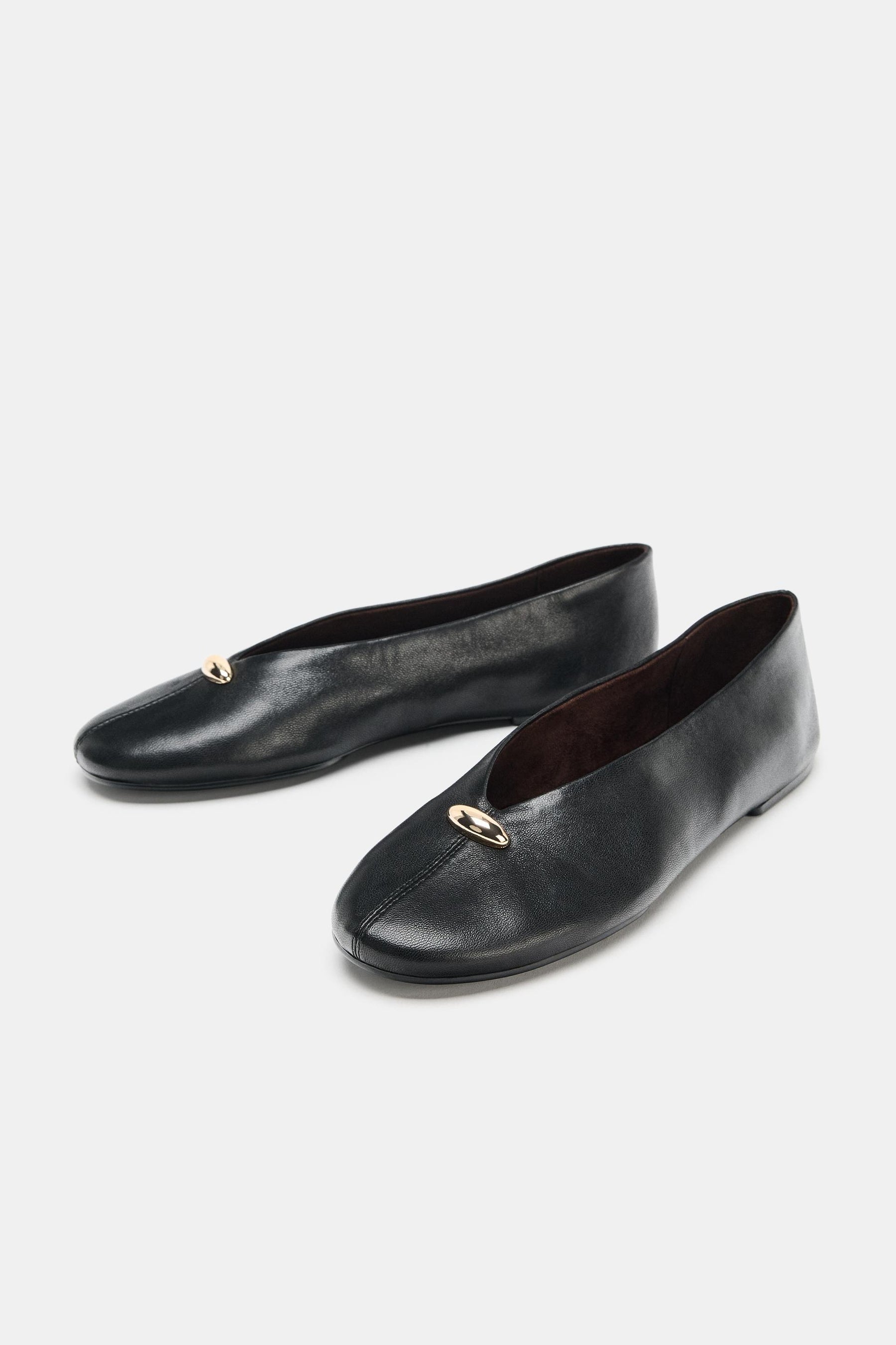 LEATHER BALLET FLATS
