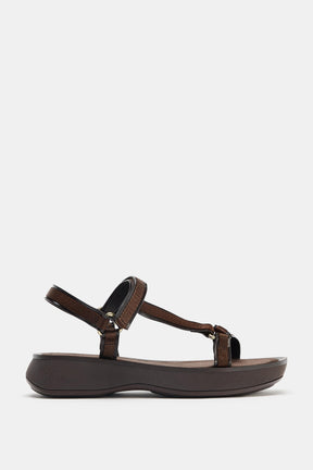 Strappy Hook-and-Loop Sandals