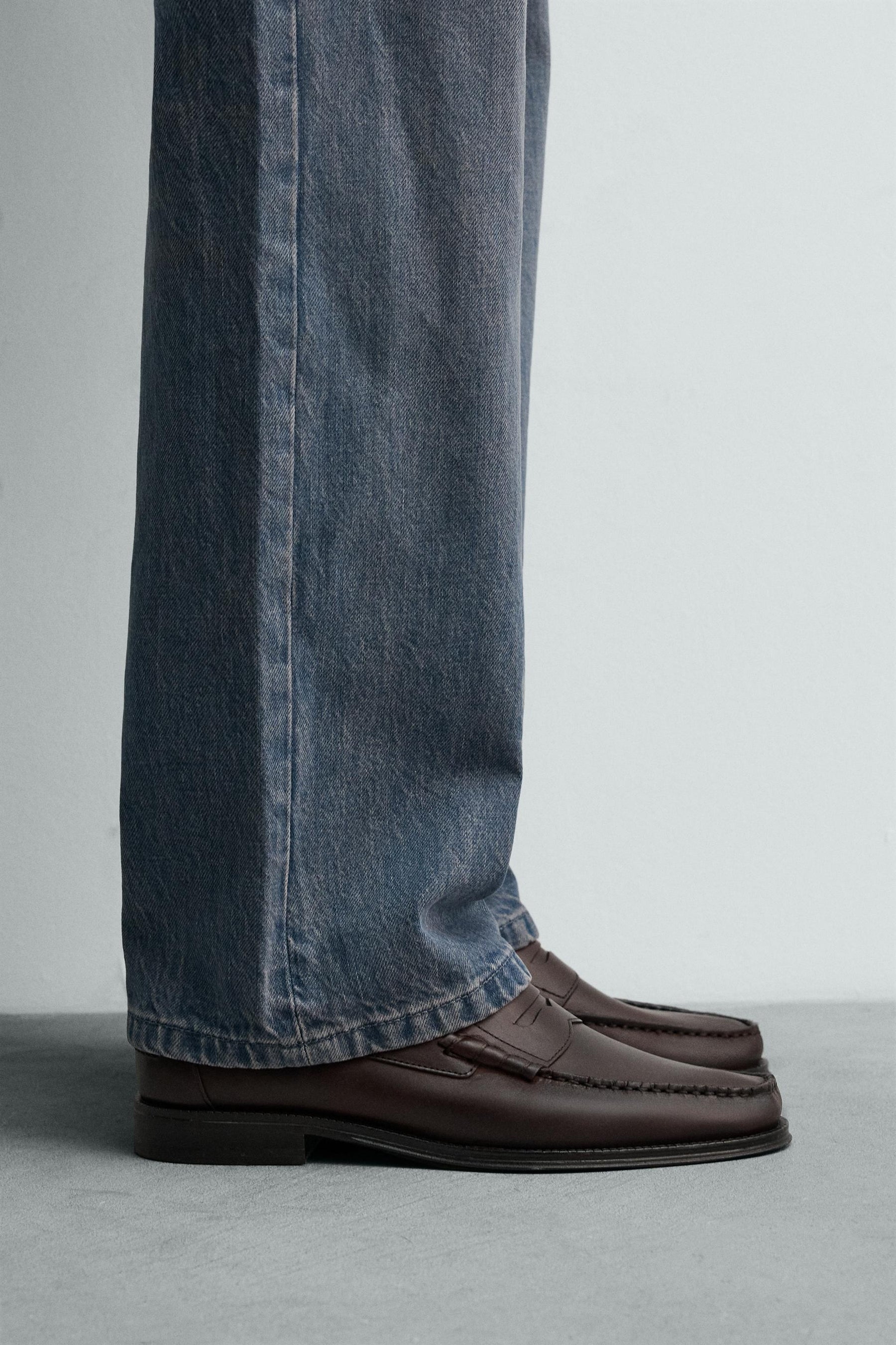 LEATHER PENNY LOAFERS - Image 1