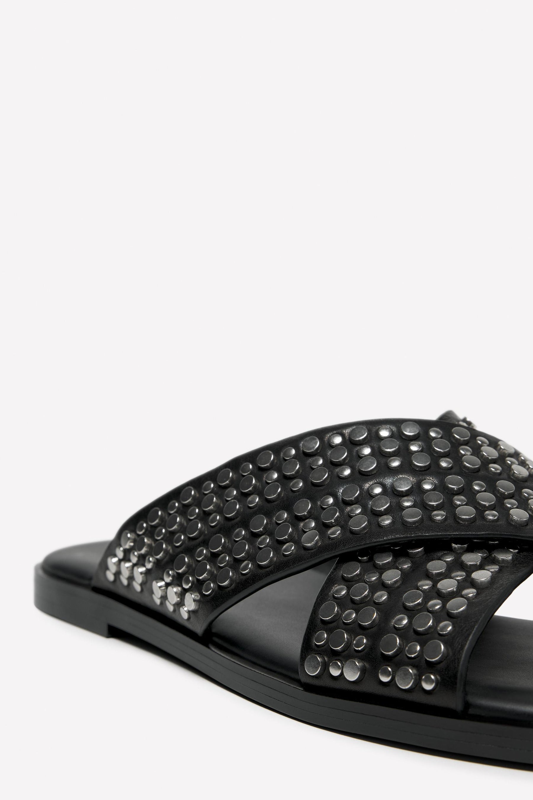 Leather Crossover Sandals - Image 2