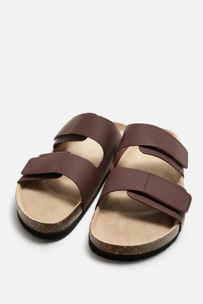 RUBBERISED DOUBLE STRAP SANDALS - Image 5