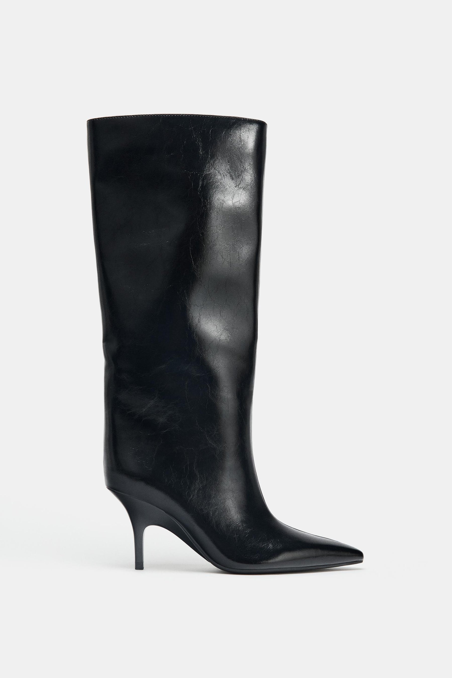 Knee-High Kitten Heel Boots