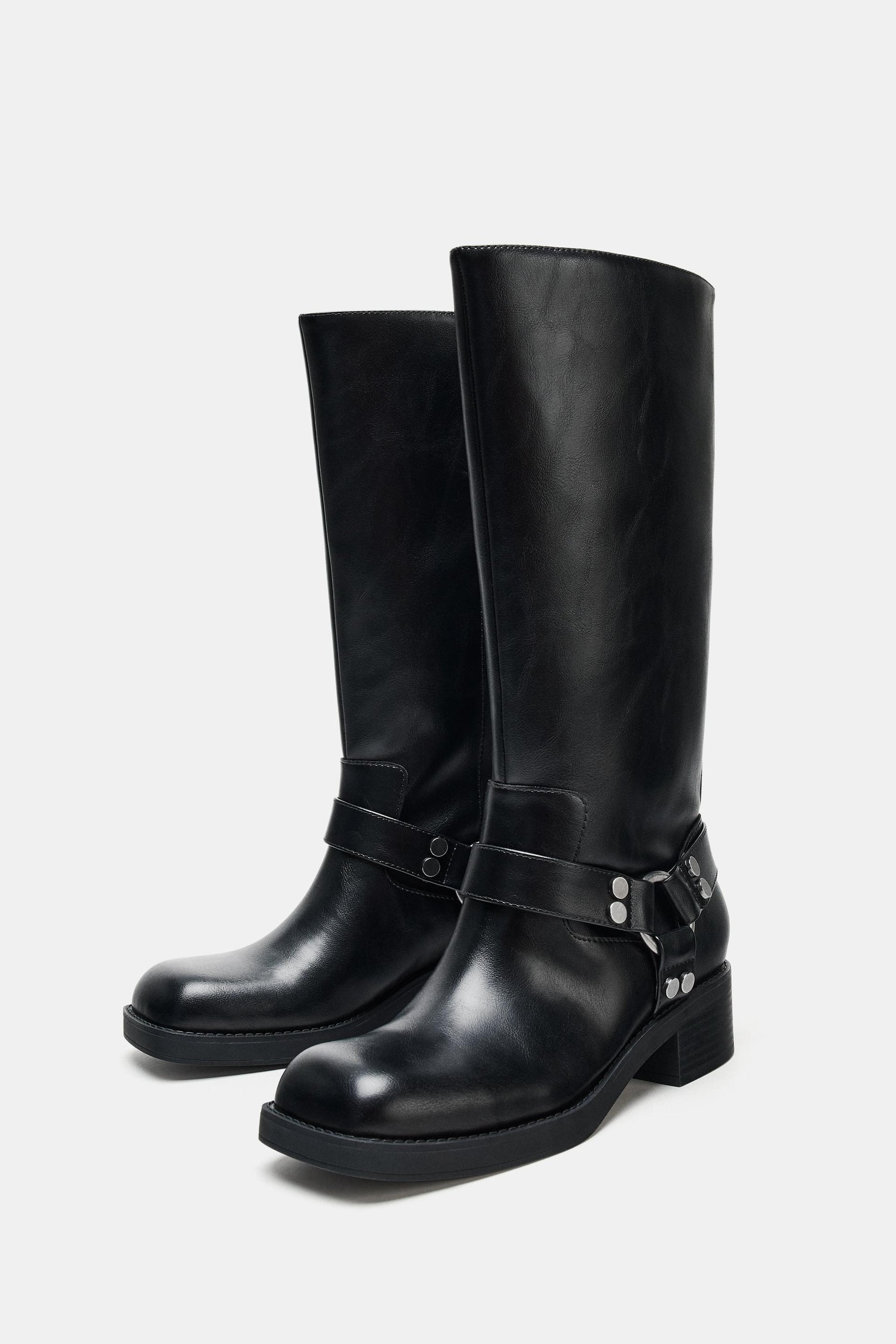 Leather Biker Boots