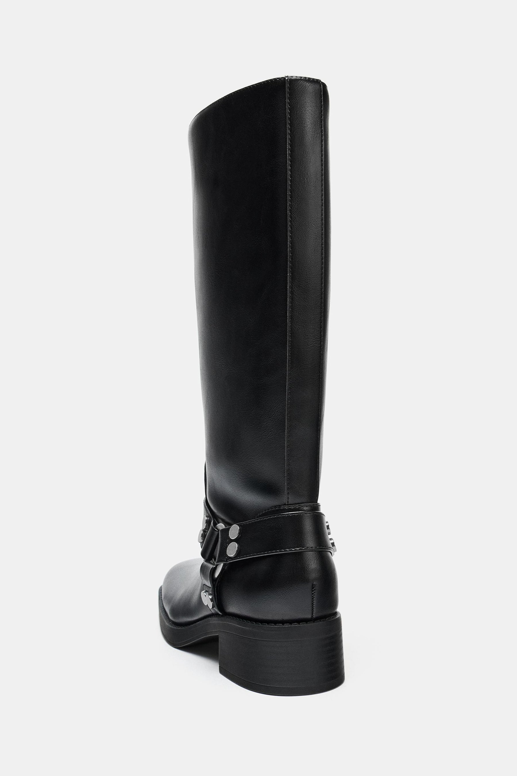Leather Biker Boots