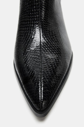 EMBOSSED ANKLE BOOTS