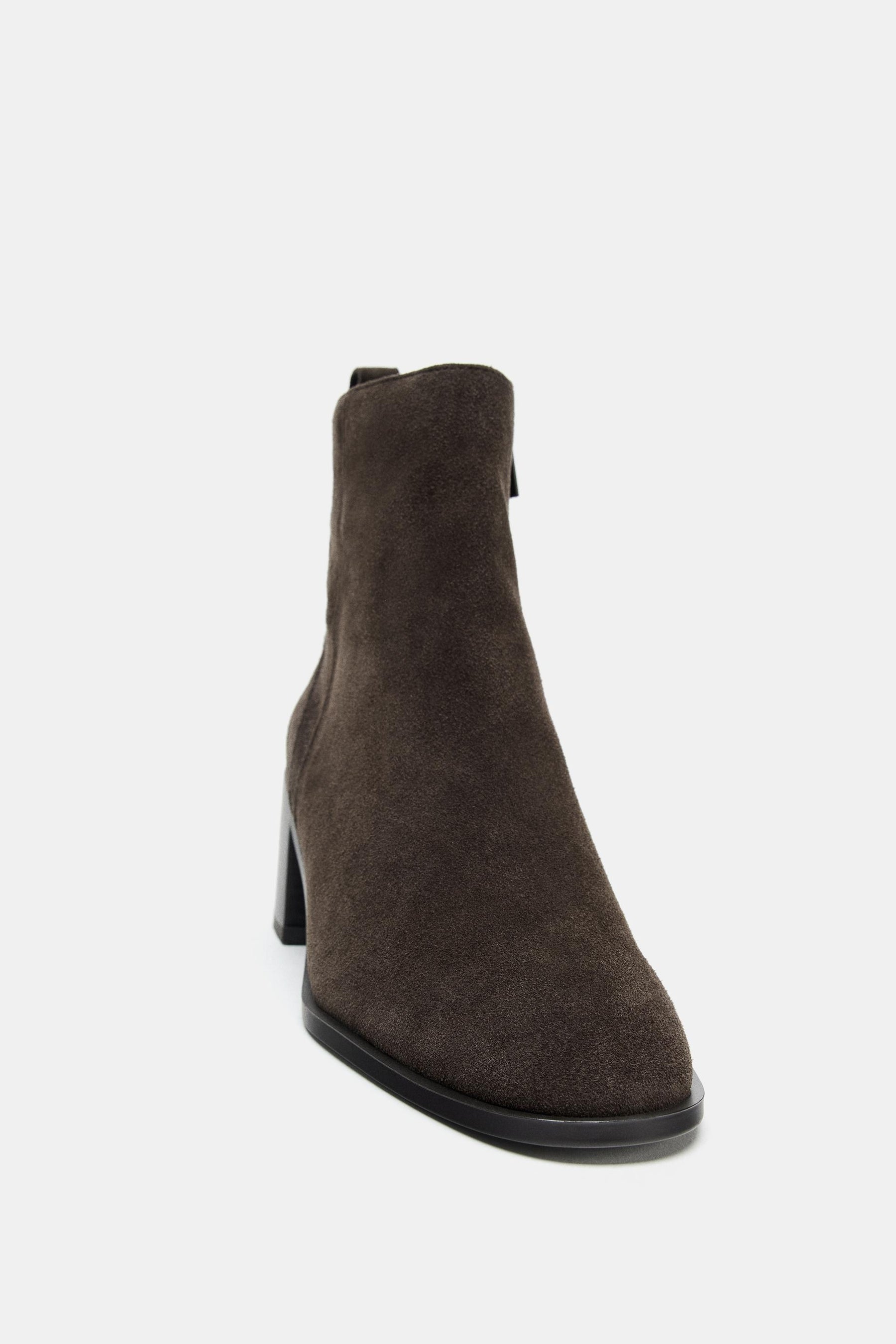 SUEDE BLOCK HEEL BOOTS