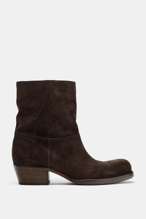 Suede Heeled Ankle Boots