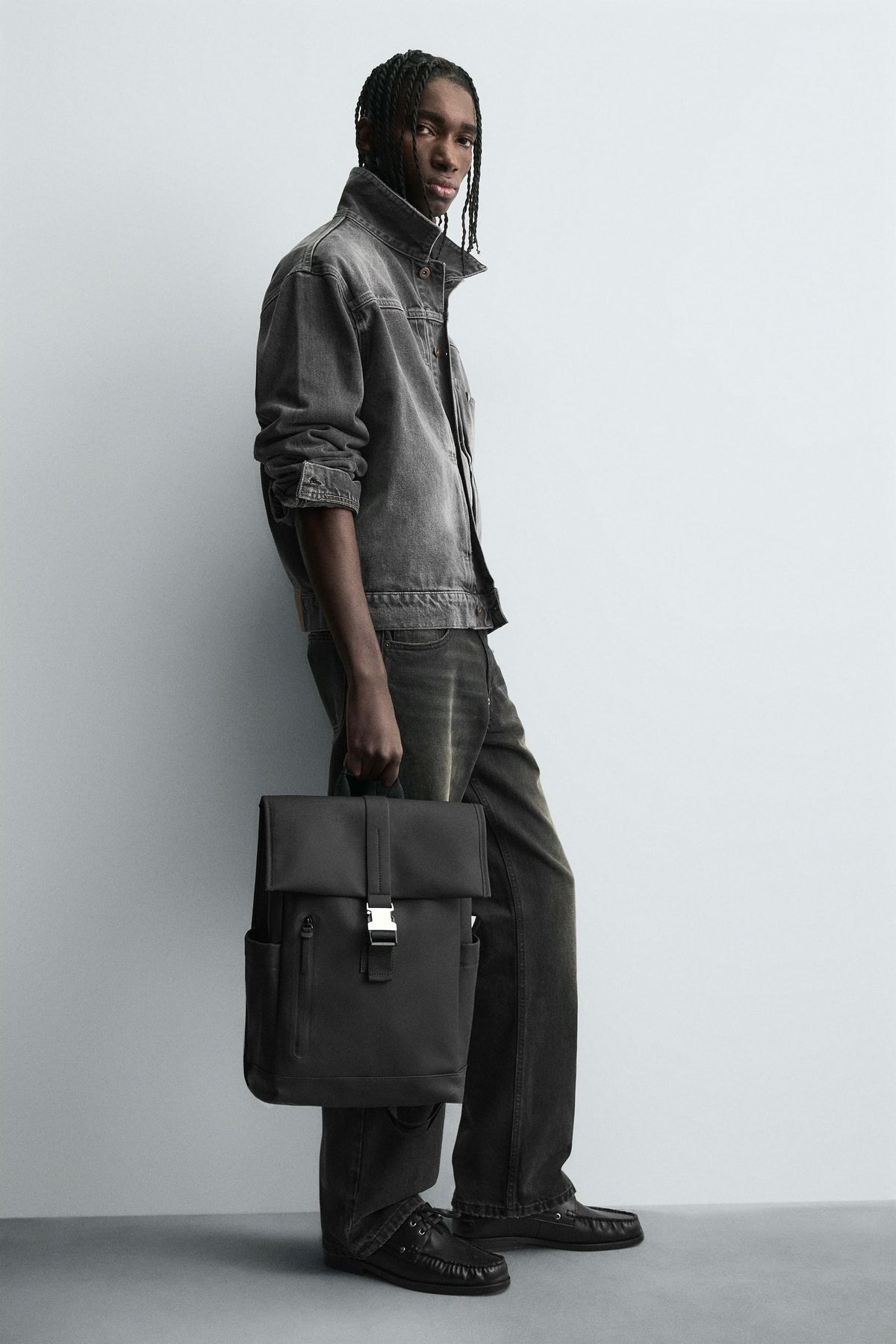 RUBBERISED BACKPACK WITH FLAP