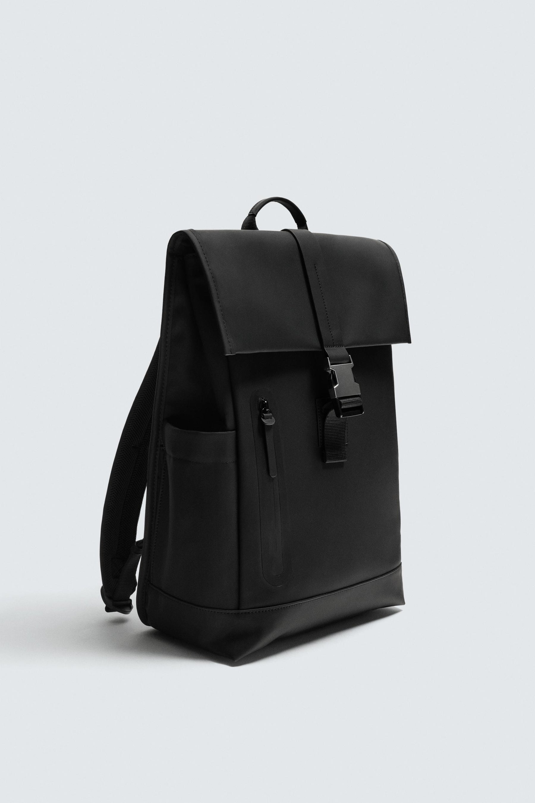 RUBBERISED BACKPACK WITH FLAP - Image 4