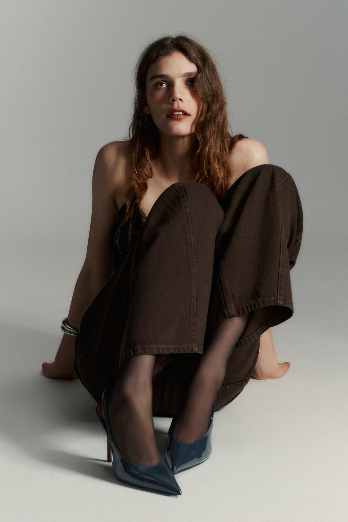 FAUX PATENT SLINGBACK