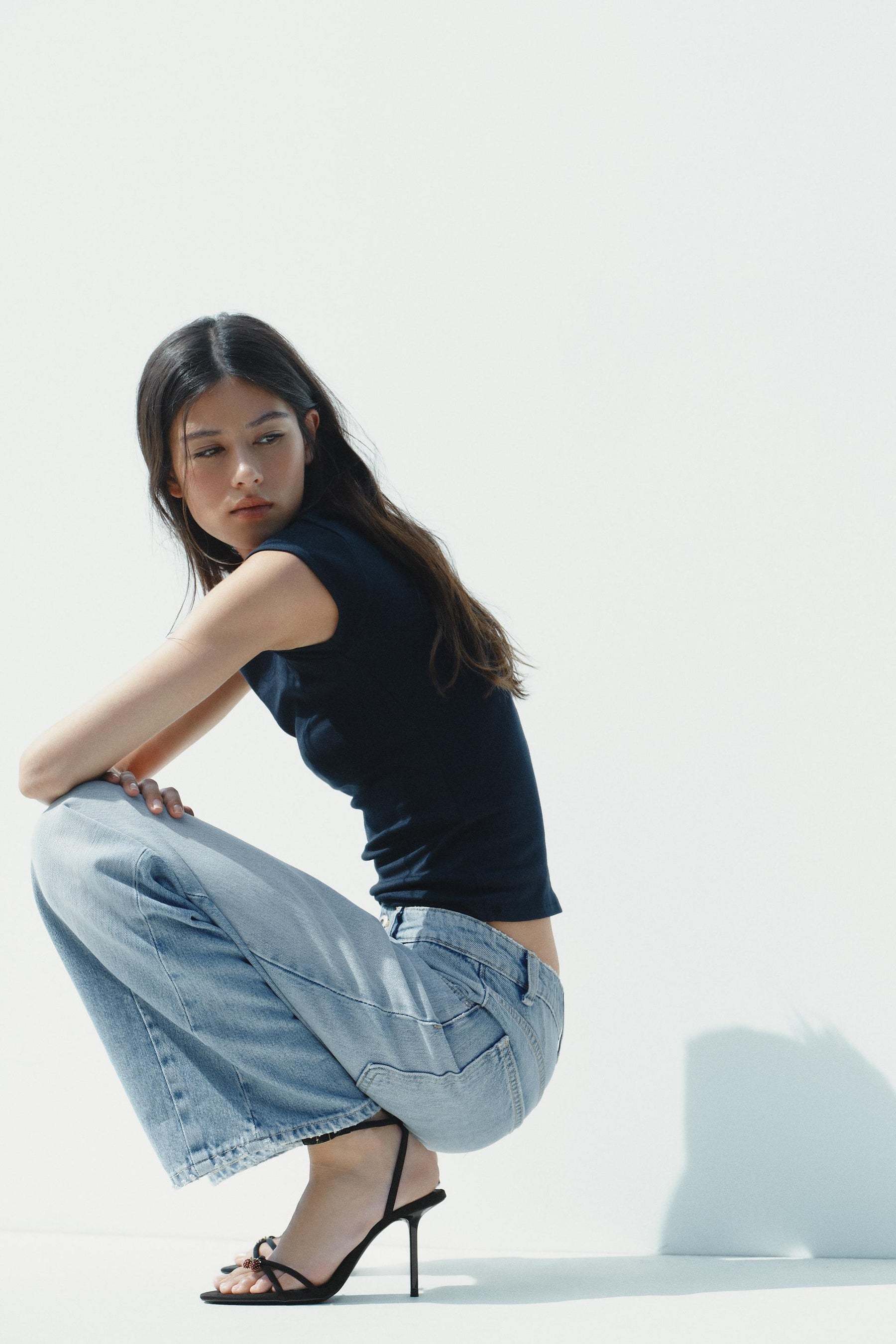 BEADED CROSSOVER SANDALS