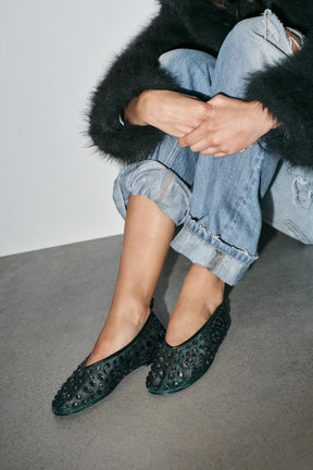 SPARKLY MESH FLATS