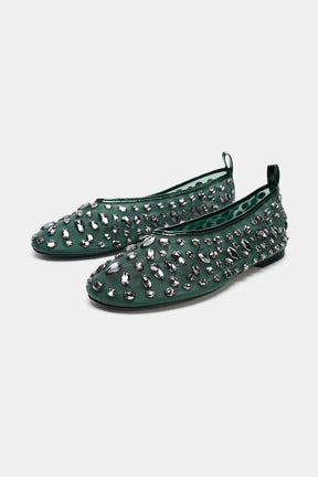 SPARKLY MESH FLATS