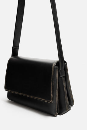 DISTRESSED-EFFECT FLAP CROSSBODY BAG - Image 5