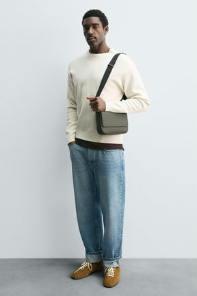 RUBBERISED TEXTURED CROSSBODY BAG