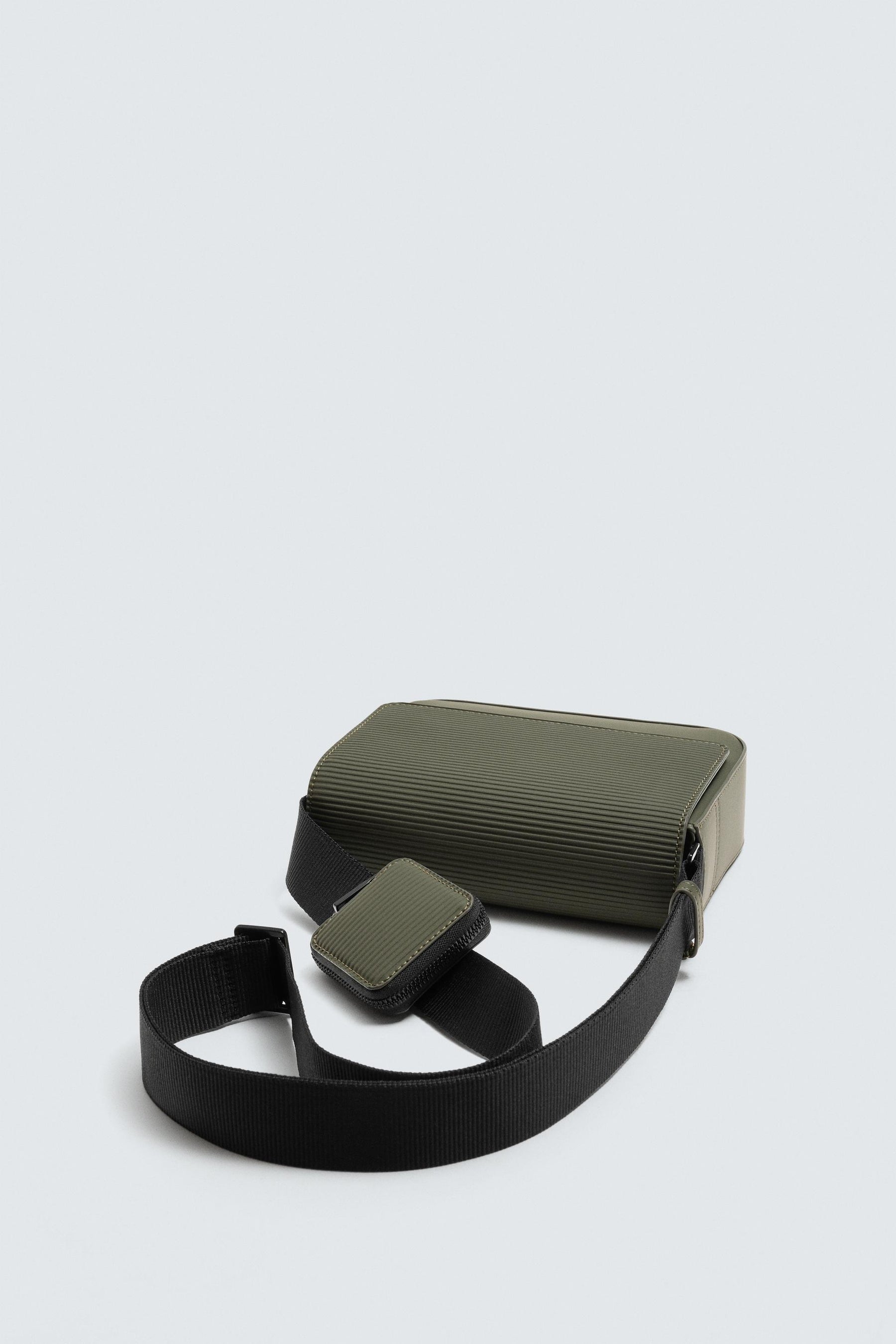 RUBBERISED TEXTURED CROSSBODY BAG