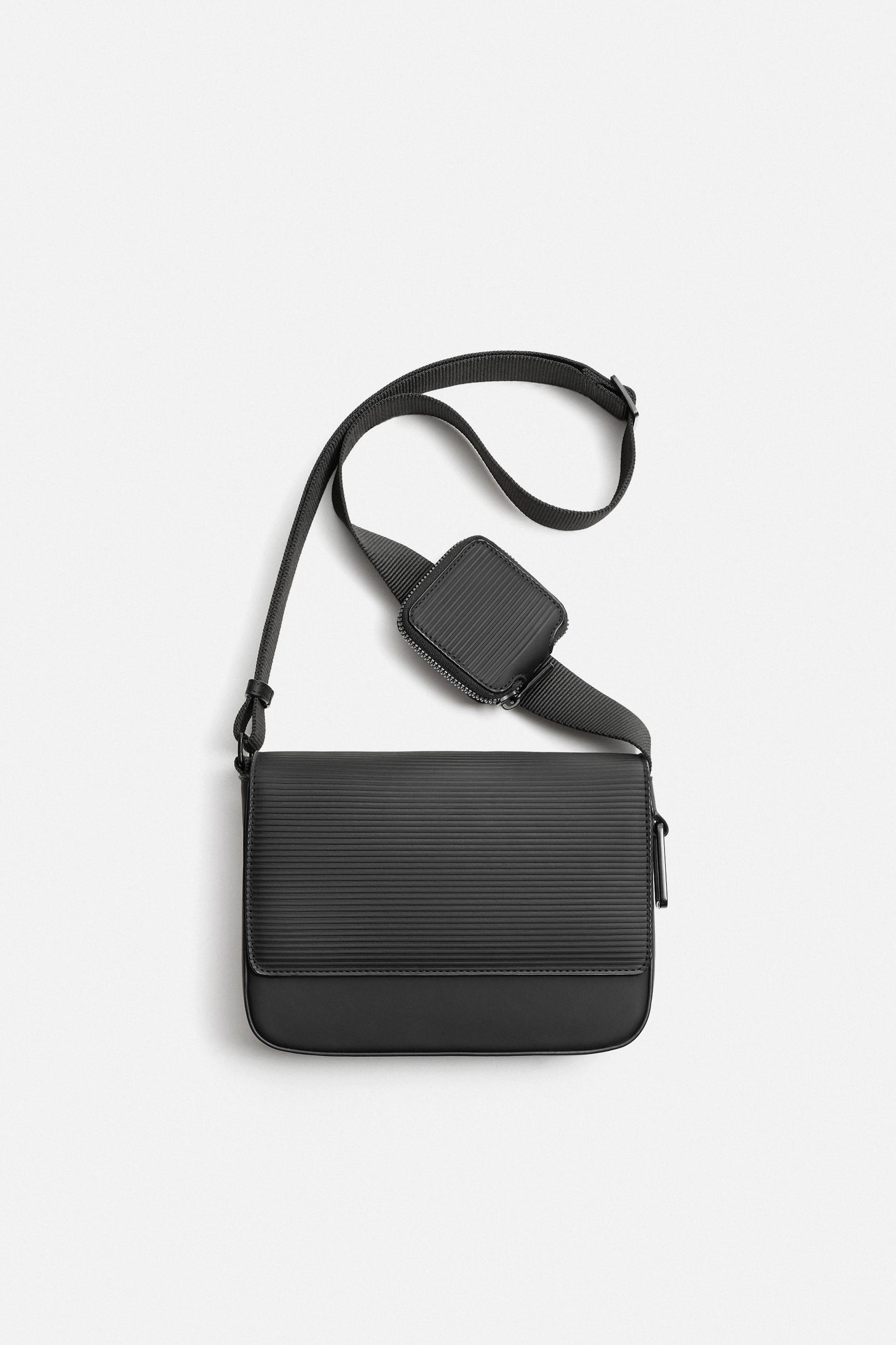 RUBBERISED TEXTURED CROSSBODY BAG - Image 3