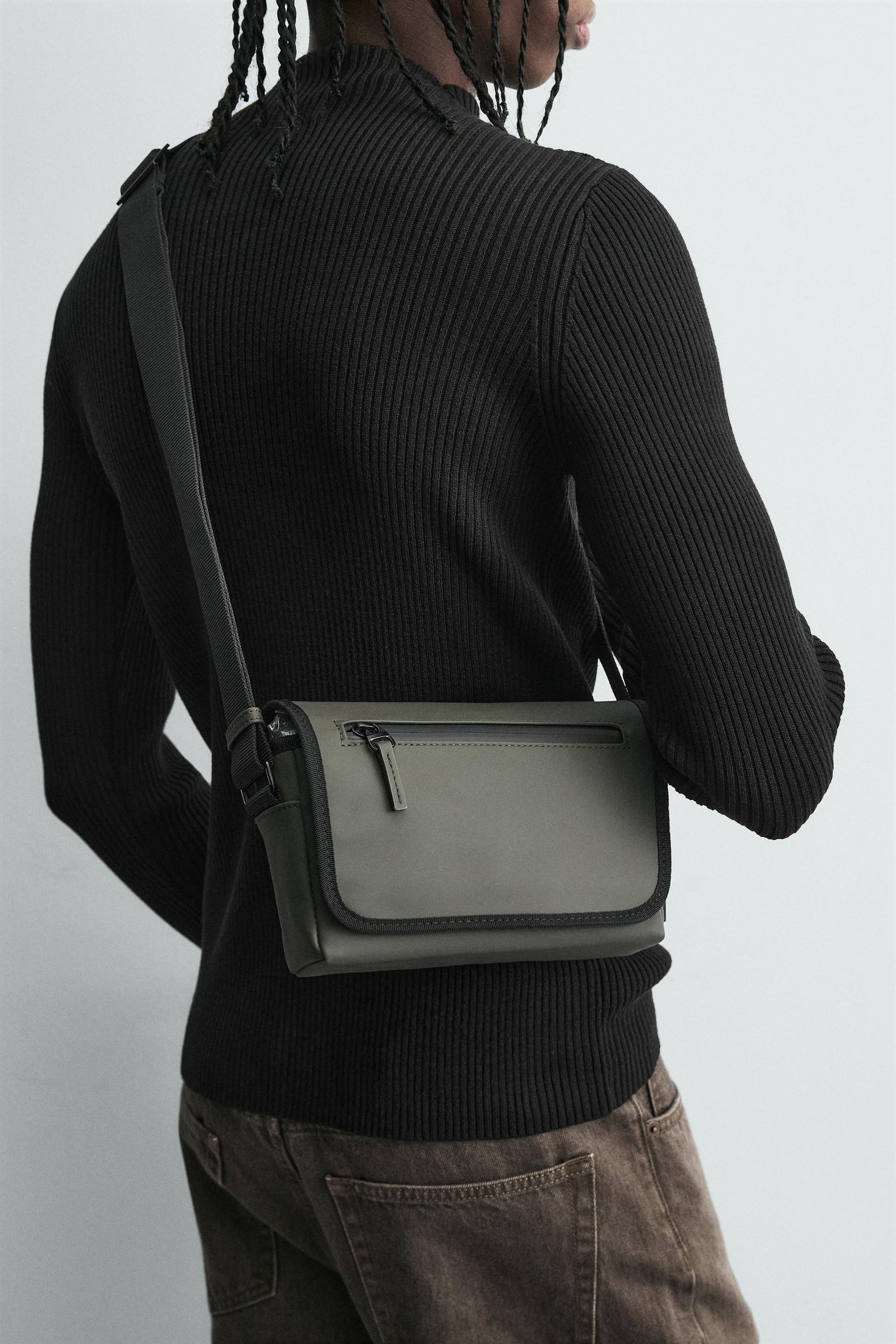 RUBBERISED CROSSBODY BAG