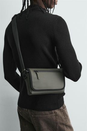 RUBBERISED CROSSBODY BAG