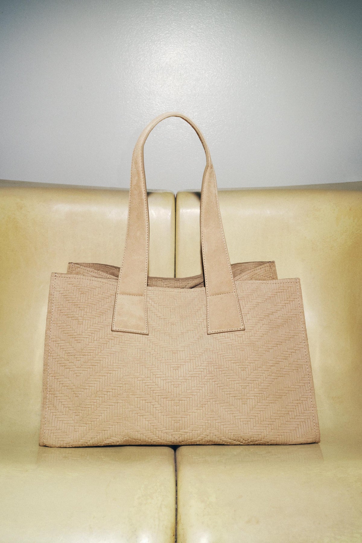 Braided Suede Shopper Bag