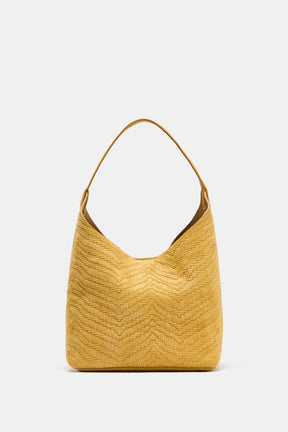BRAIDED SUEDE LEATHER BAG