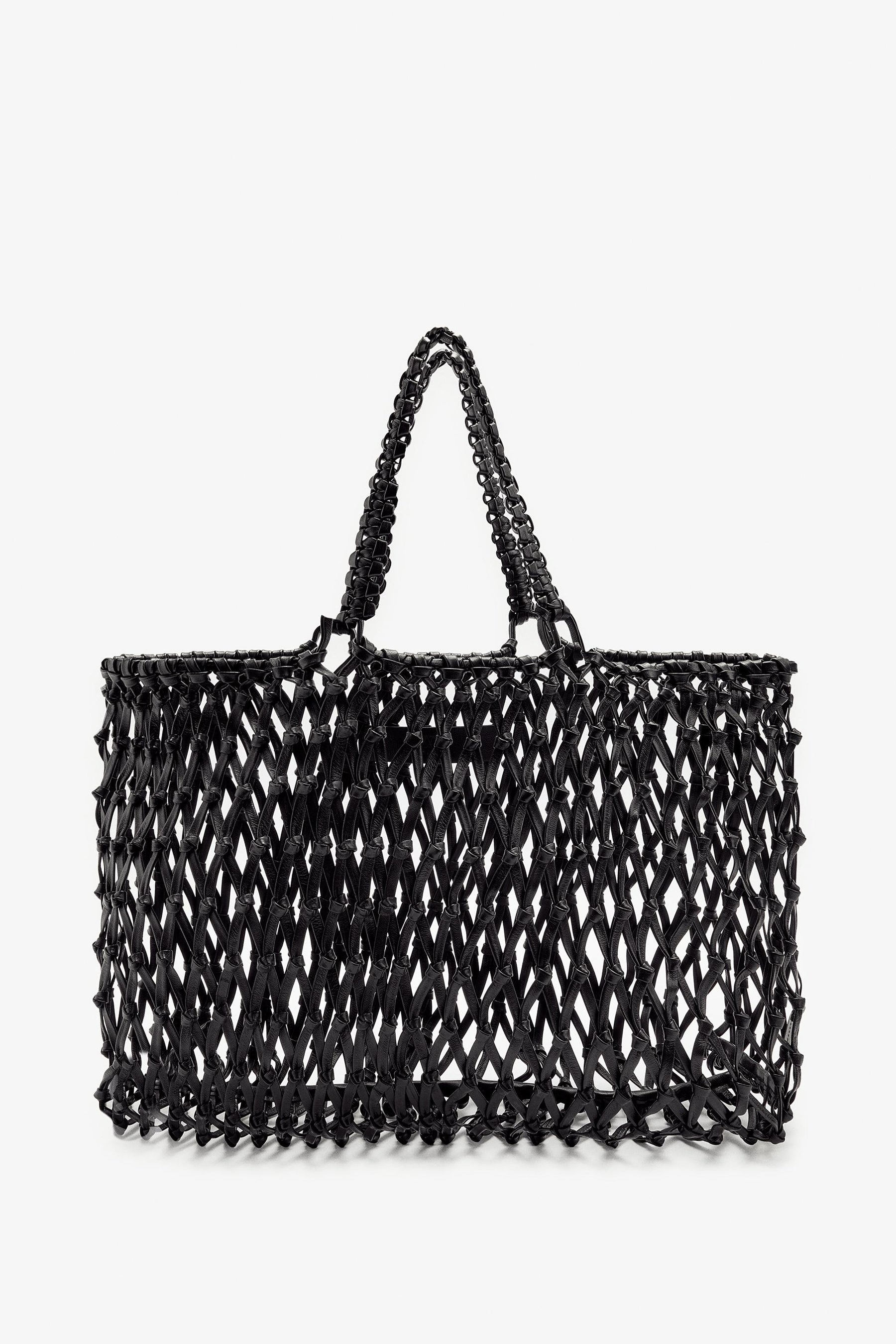 Braided Leather Maxi Tote