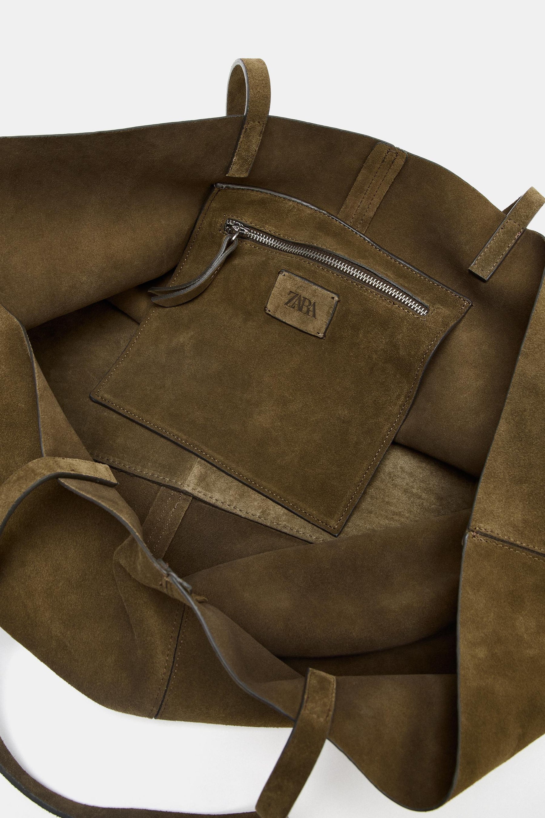 SPLIT SUEDE TOTE BAG