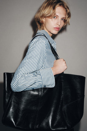 Leather Maxi Tote