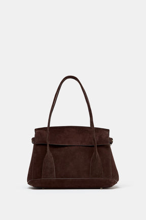Suede Leather City Bag