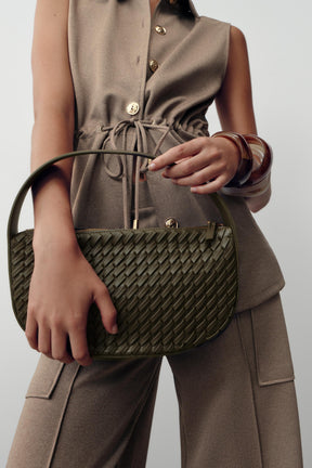 WOVEN EFFECT HANDBAG