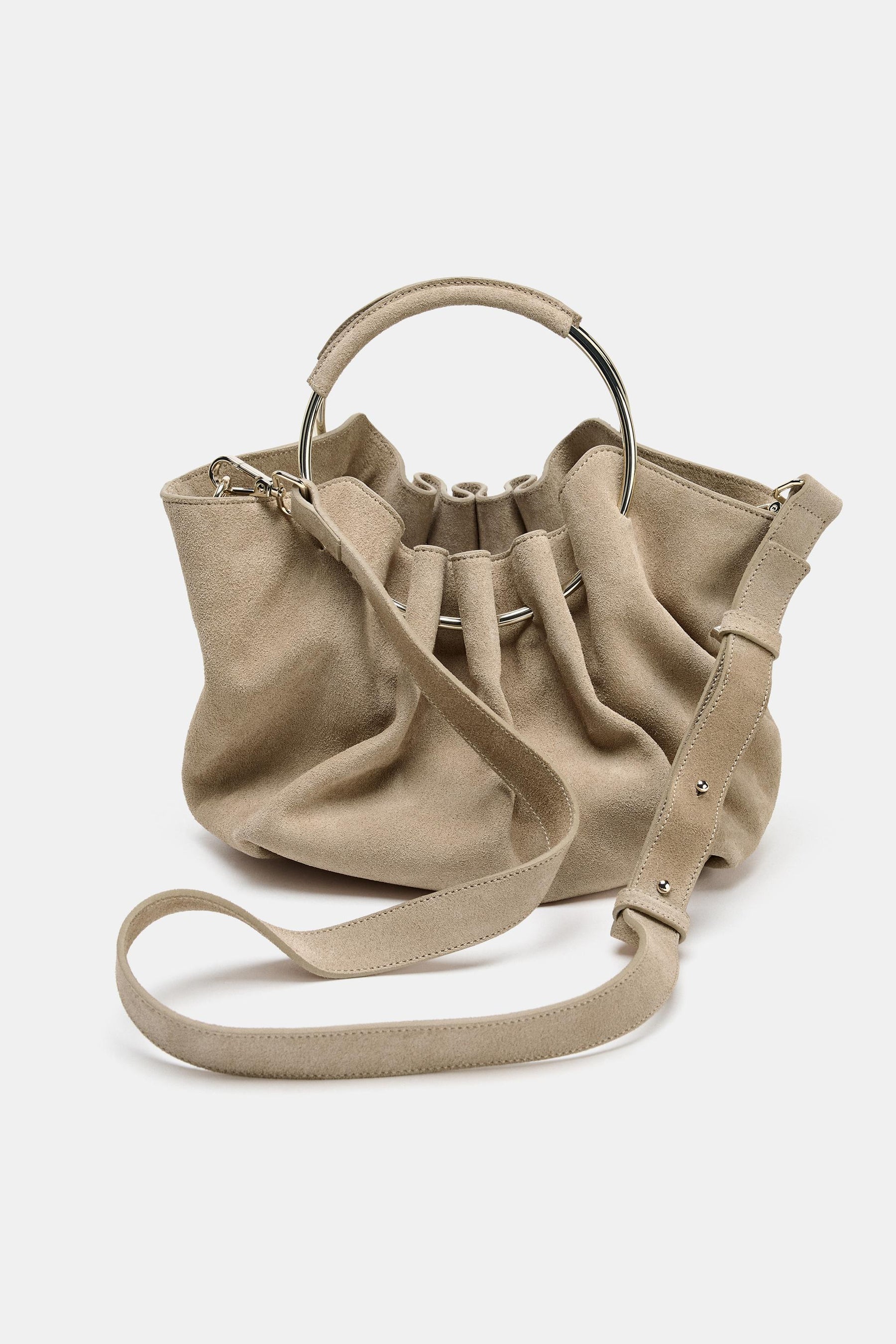 Suede Bucket Bag