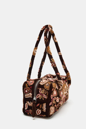 EMBROIDERED SHOULDER BAG