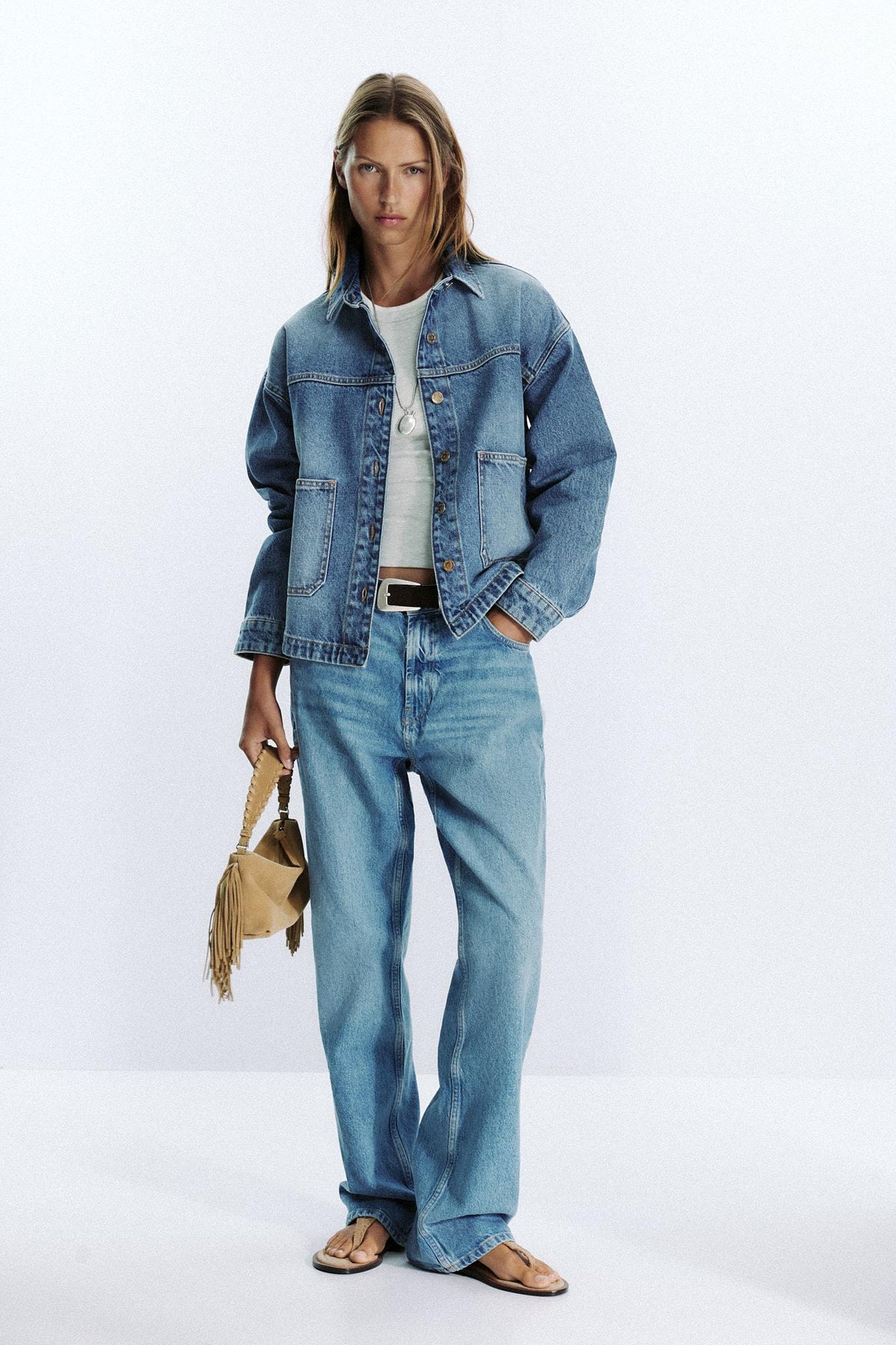 Suede Fringed Crossbody Bag