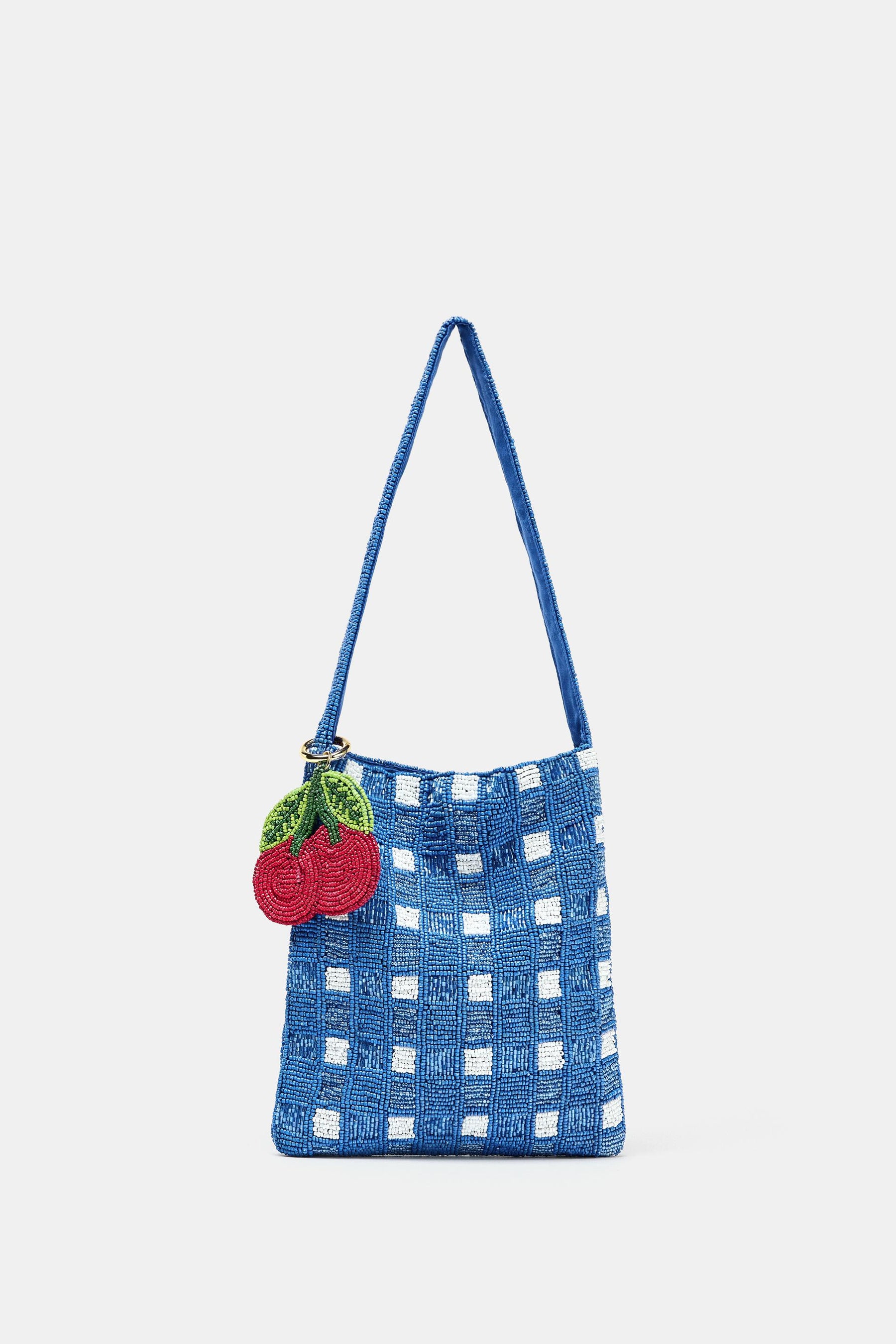 Beaded Mini Bucket Bag