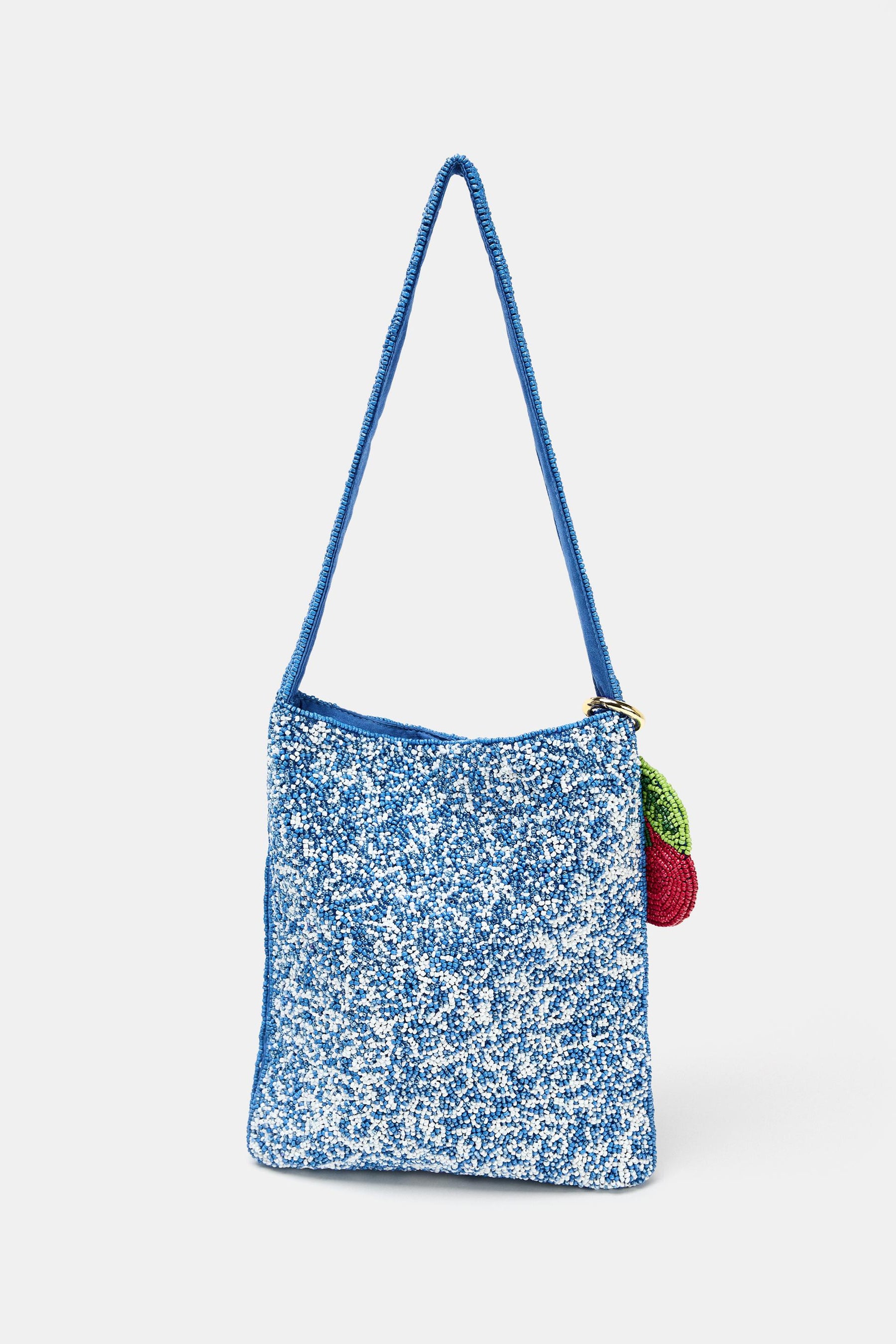 Beaded Mini Bucket Bag